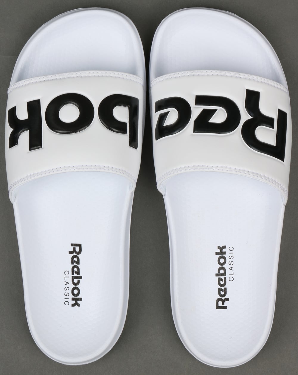 Reebok Classic Logo Sliders White