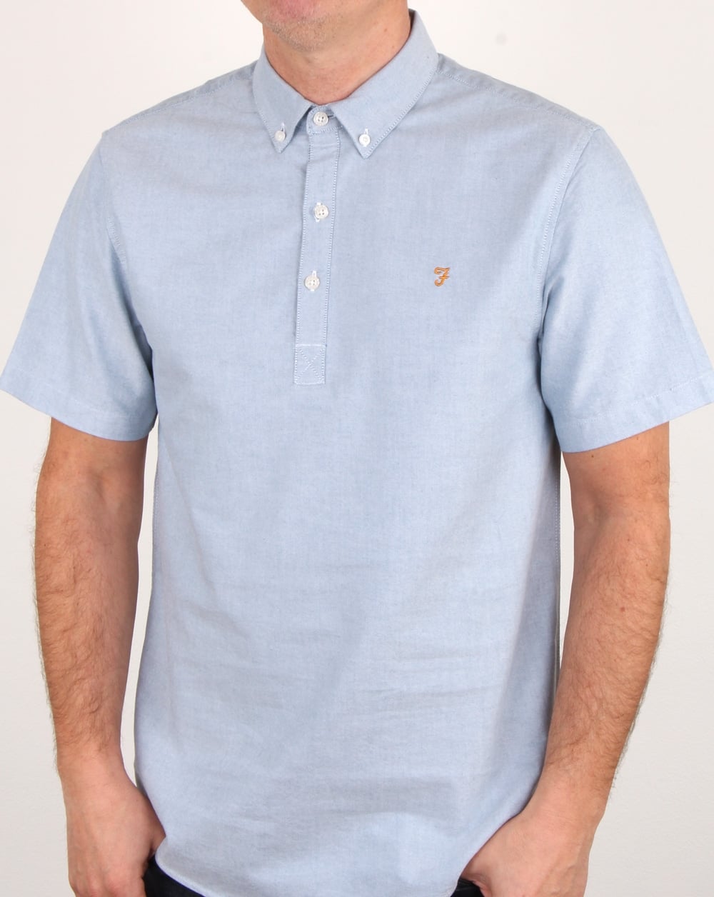 Farah Brewer Shirt Sapphire