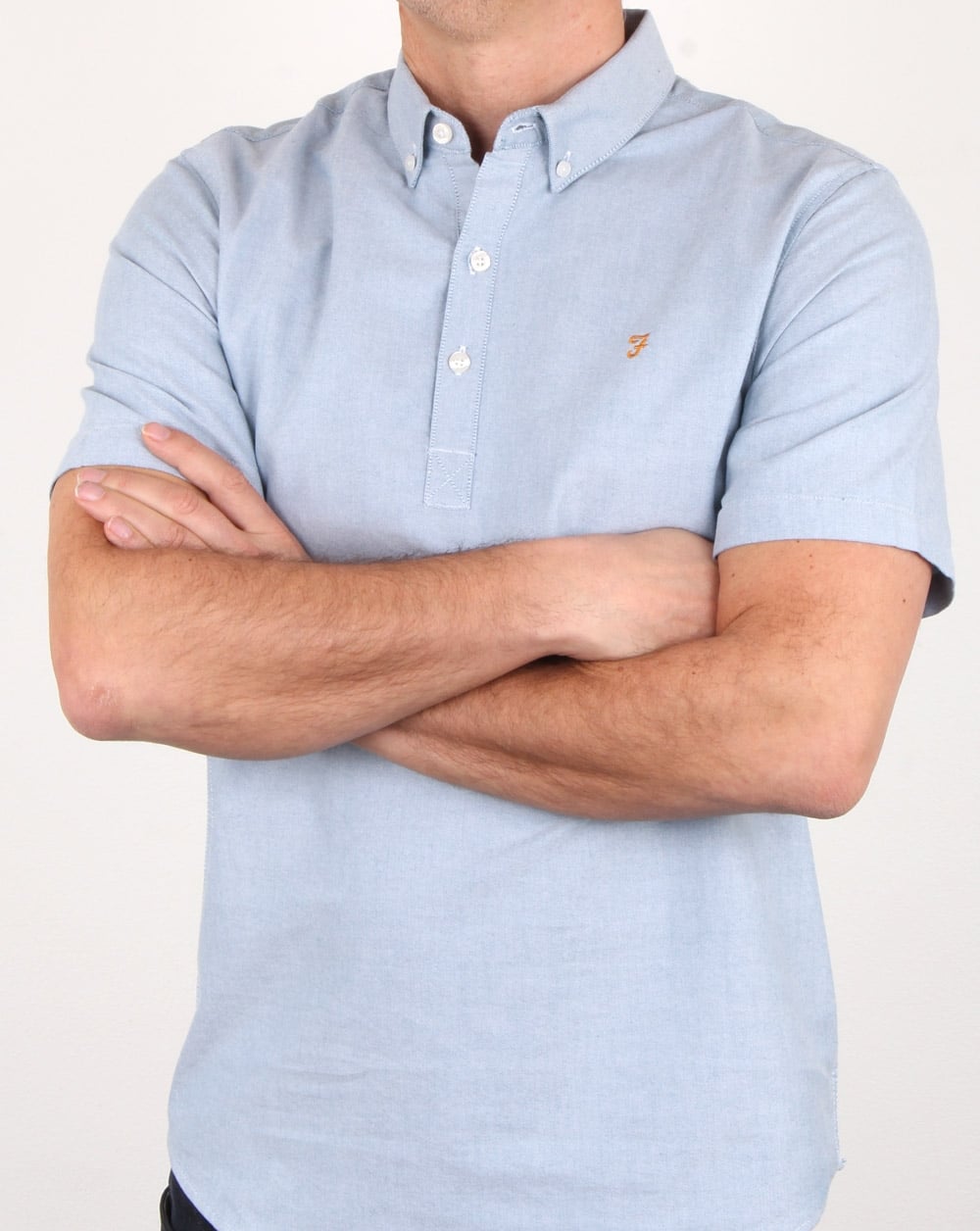 Farah Brewer Shirt Sapphire