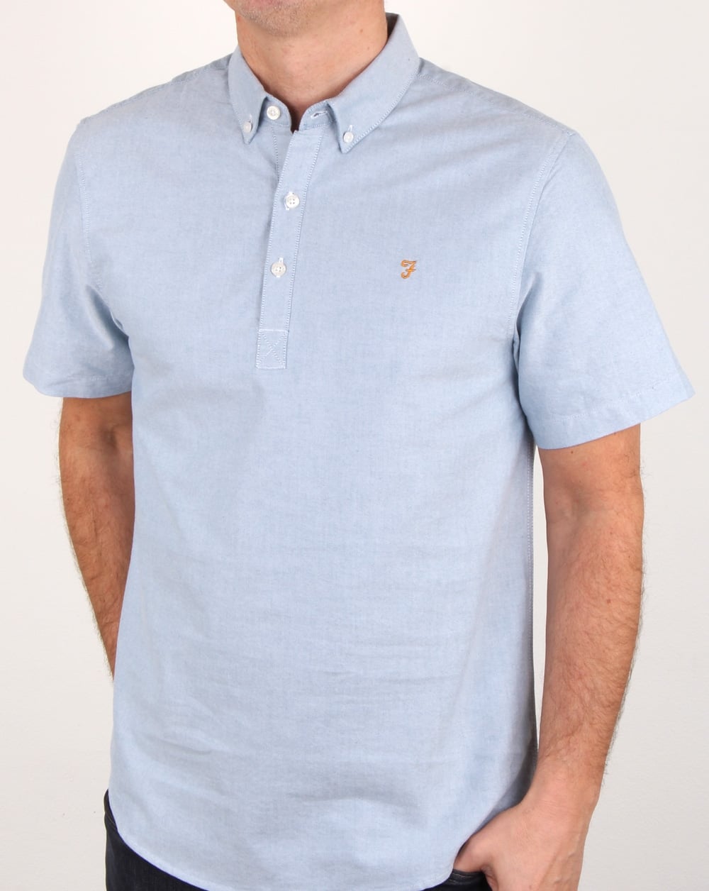 Farah Brewer Shirt Sapphire