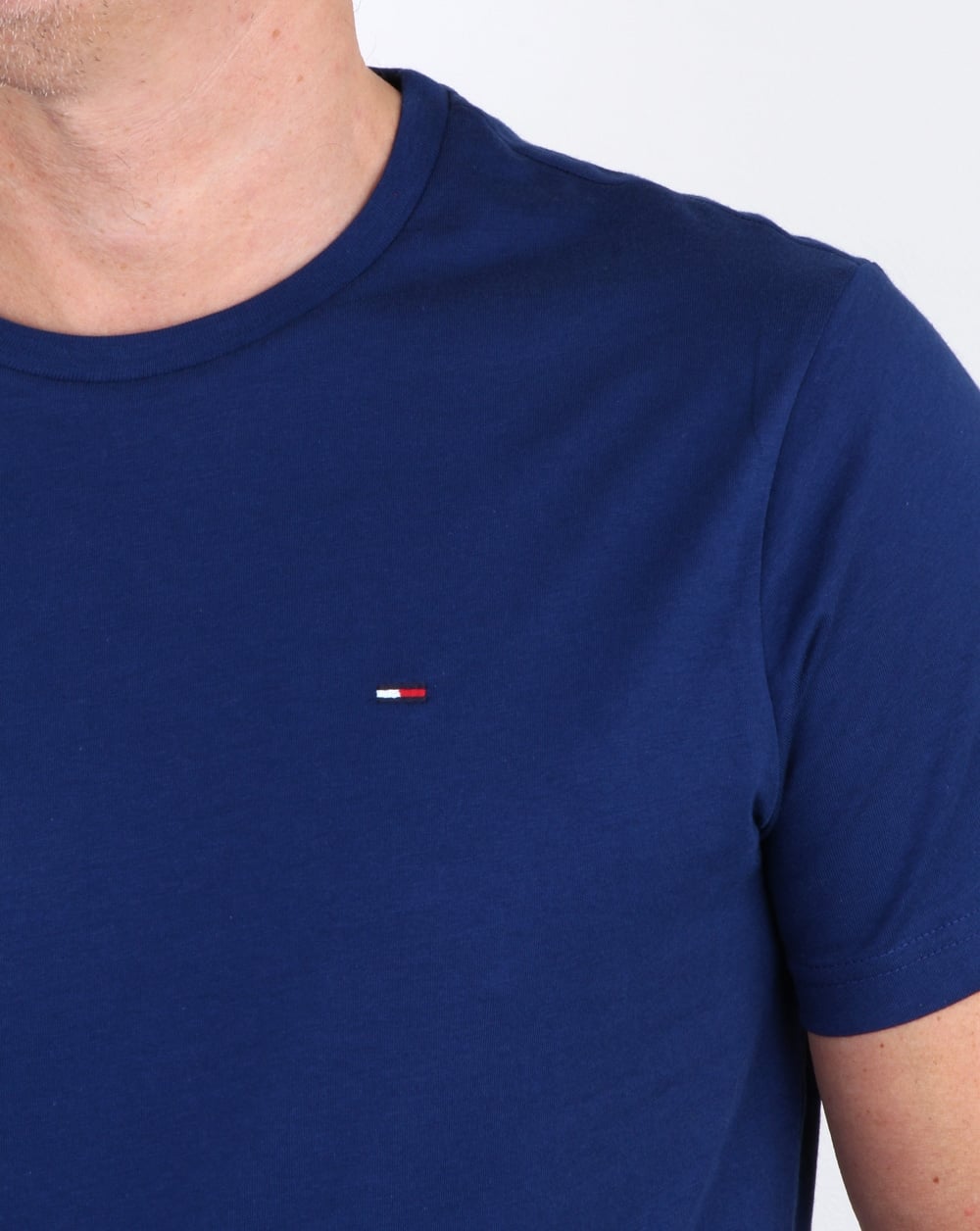 Tommy Hilfiger Cotton Crew Neck T Shirt Blue
