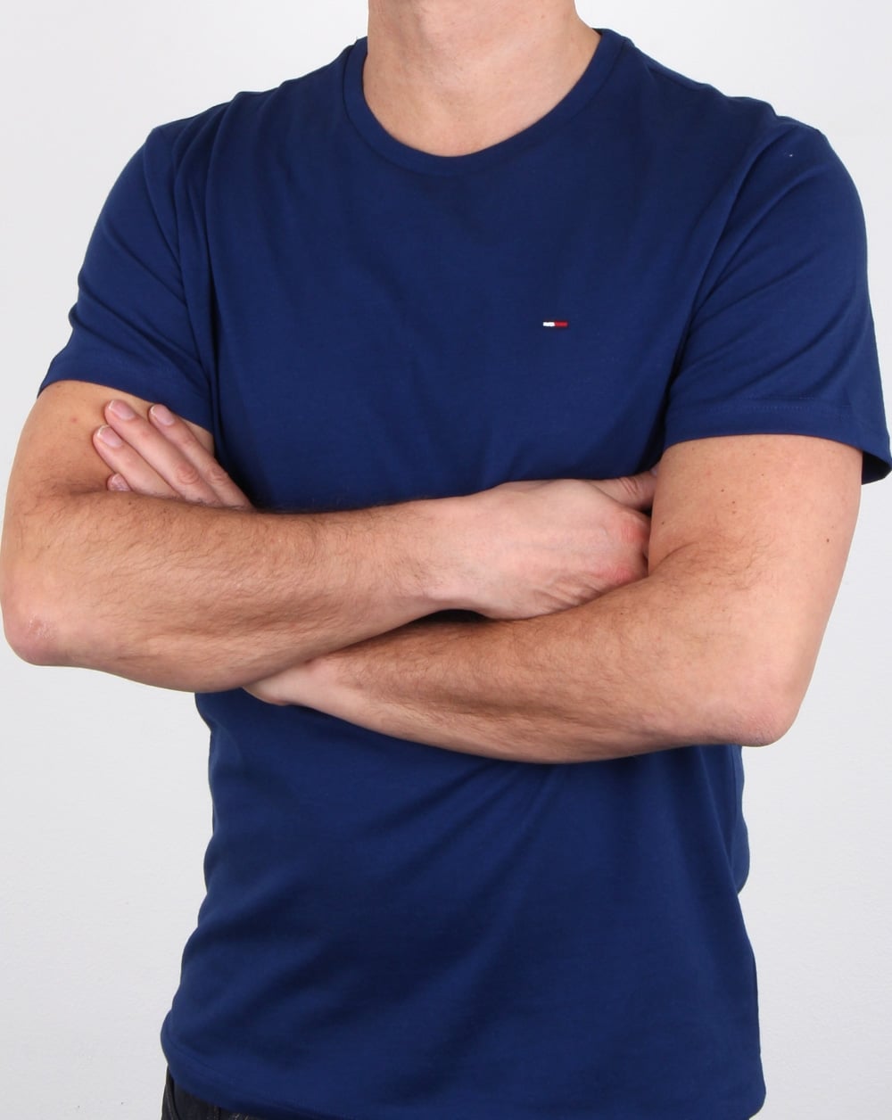 Tommy Hilfiger Cotton Crew Neck T Shirt Blue