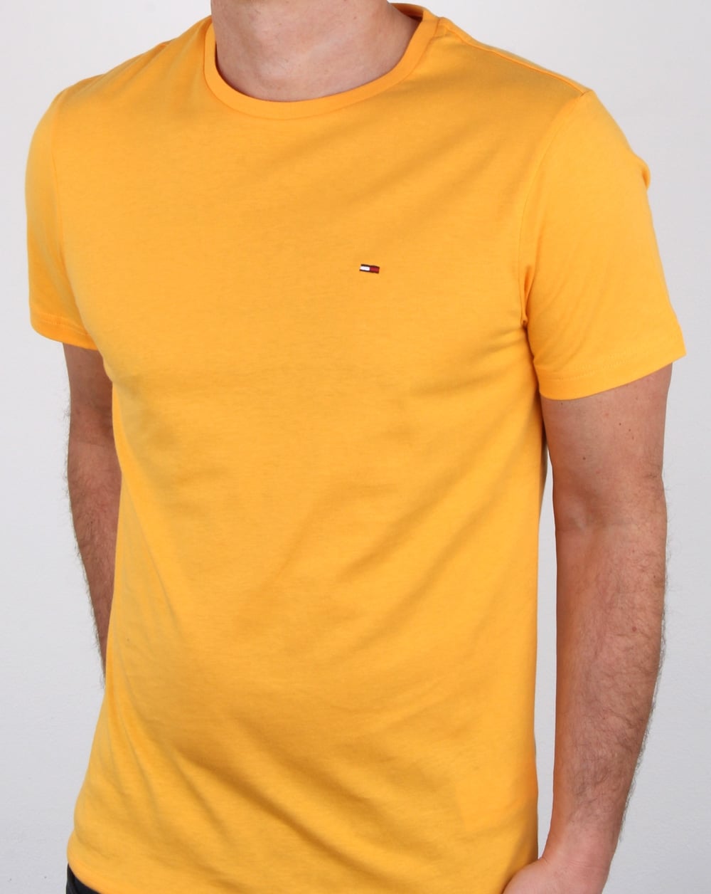 Tommy Hilfiger Cotton Crew Neck T Shirt Yellow
