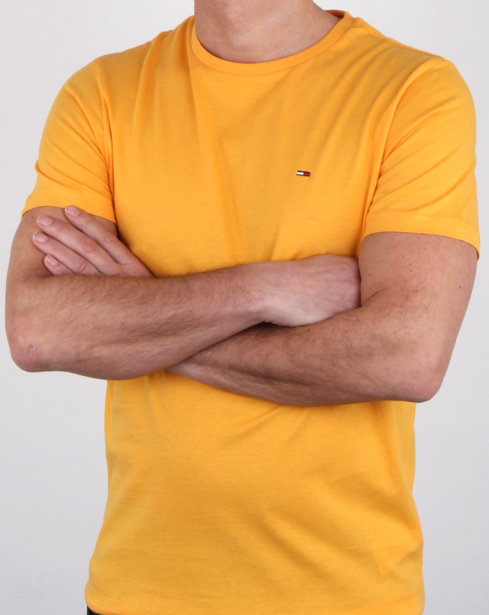 Tommy Hilfiger Cotton Crew Neck T Shirt Yellow