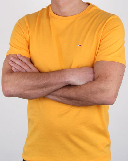 Tommy Hilfiger Cotton Crew Neck T Shirt Yellow