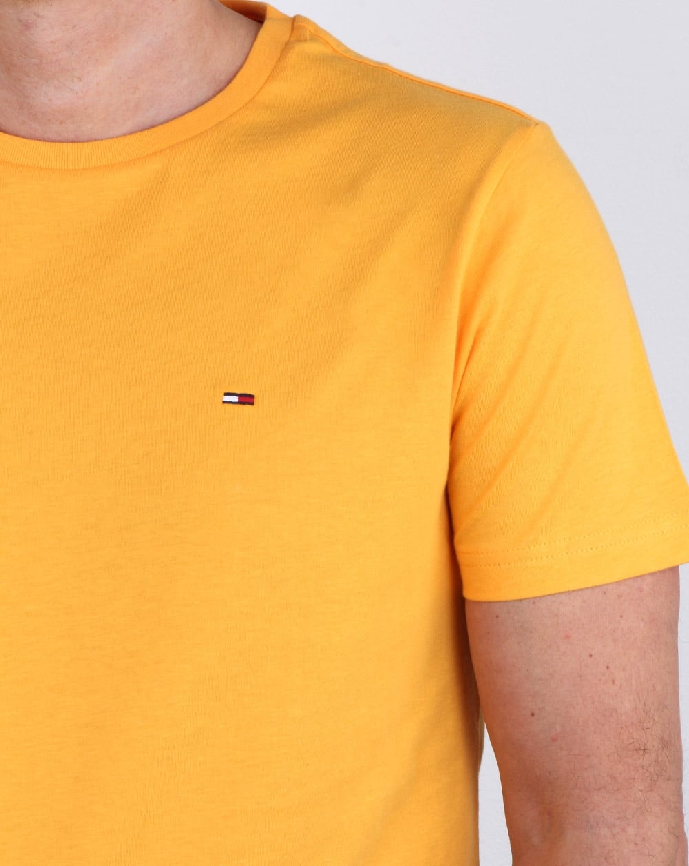 Tommy Hilfiger Cotton Crew Neck T Shirt Yellow