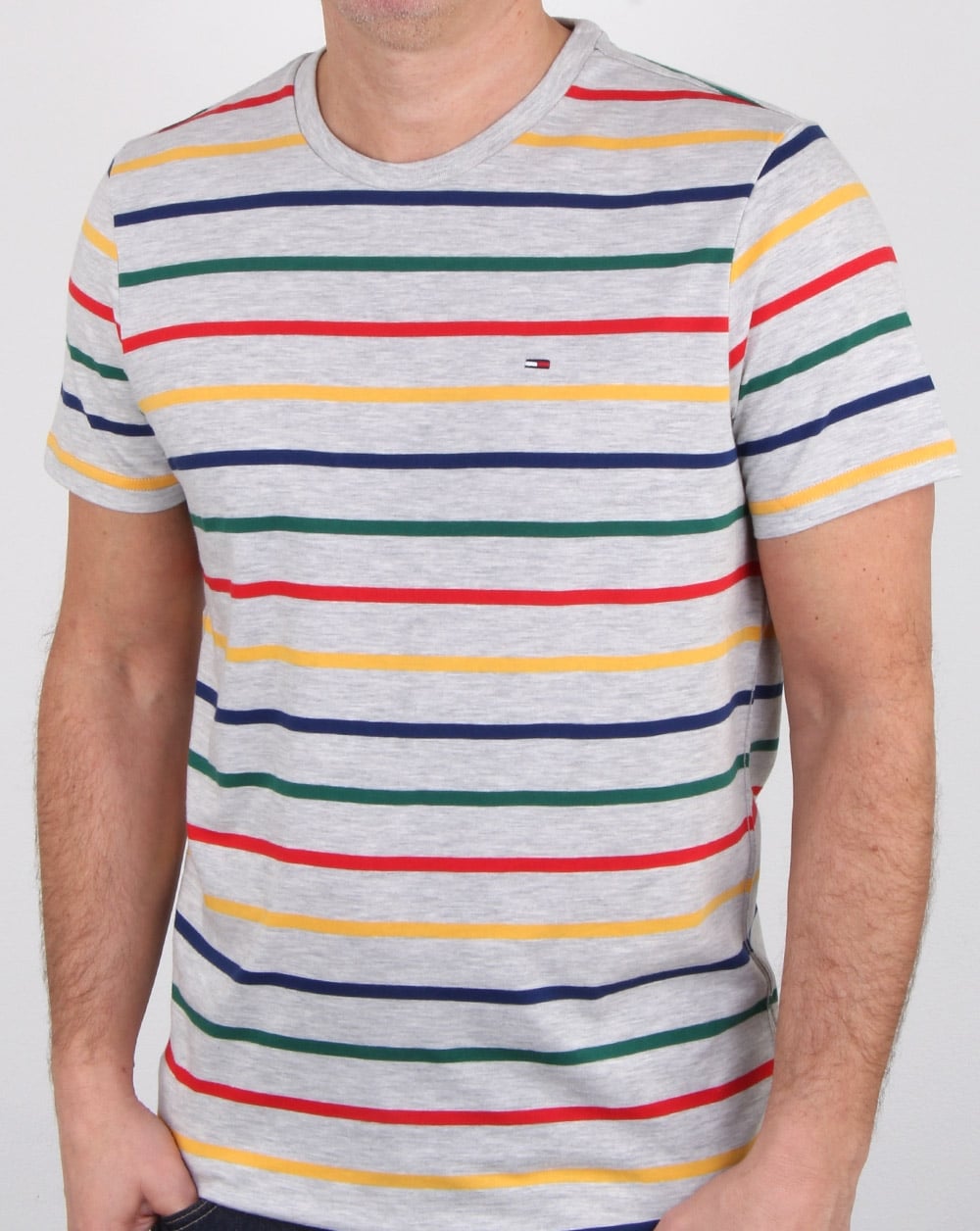 Tommy Hilfiger Multi Stripe T Shirt White
