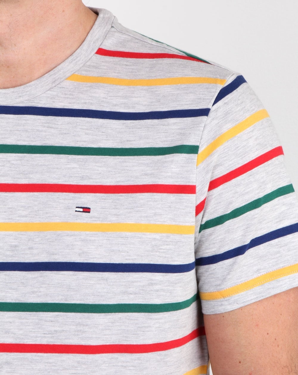 Tommy Hilfiger Multi Stripe T Shirt White
