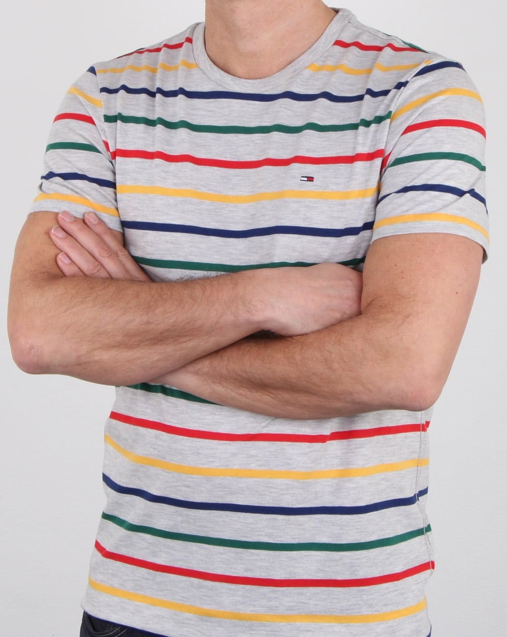 Tommy Hilfiger Multi Stripe T Shirt White