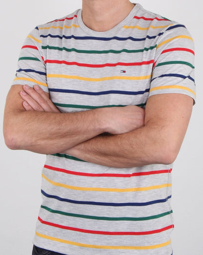 Tommy Hilfiger Multi Stripe T Shirt White