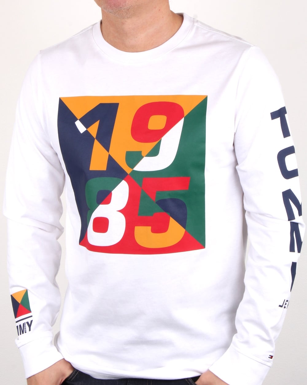 Tommy Hilfiger 1985 Print Ls T Shirt White