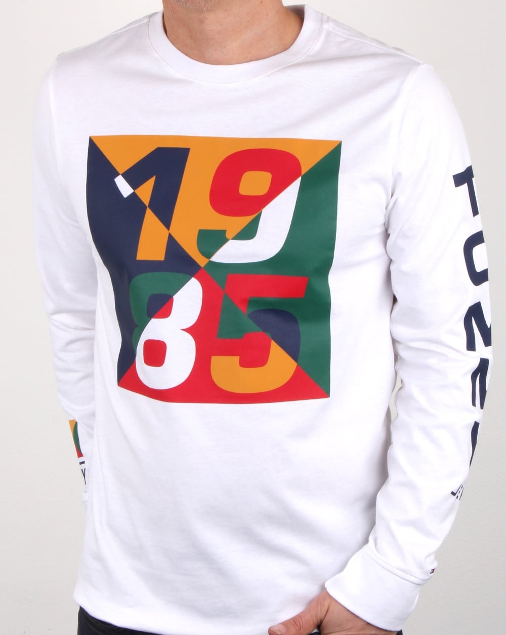 Tommy Hilfiger 1985 Print Ls T Shirt White