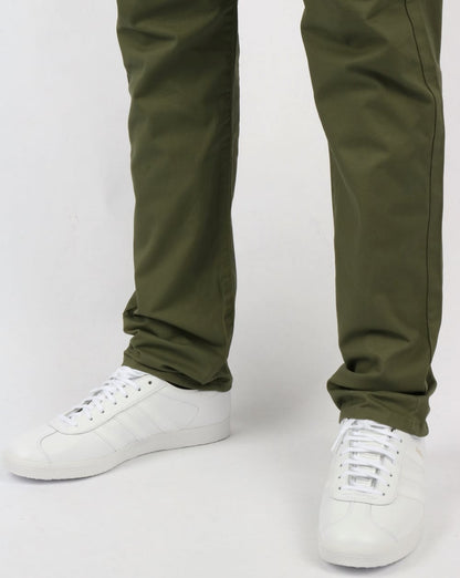 Farah Elm Chino Twill Trousers Military Green