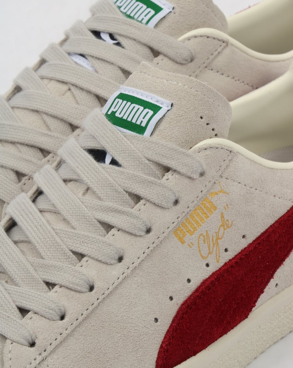 Puma Clyde Archive Trainers Grey/Red Dahlia