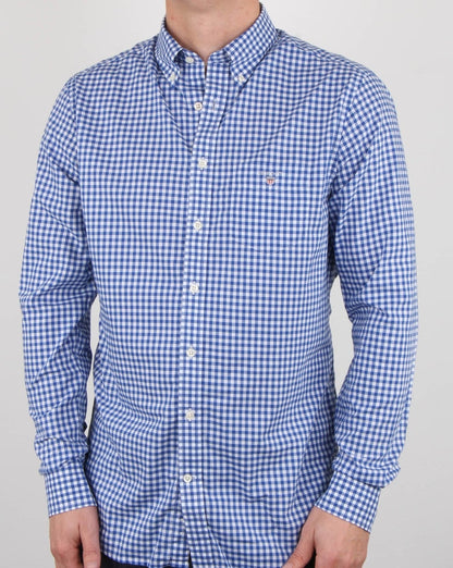 Gant Broadcloth Gingham Shirt Yale Blue