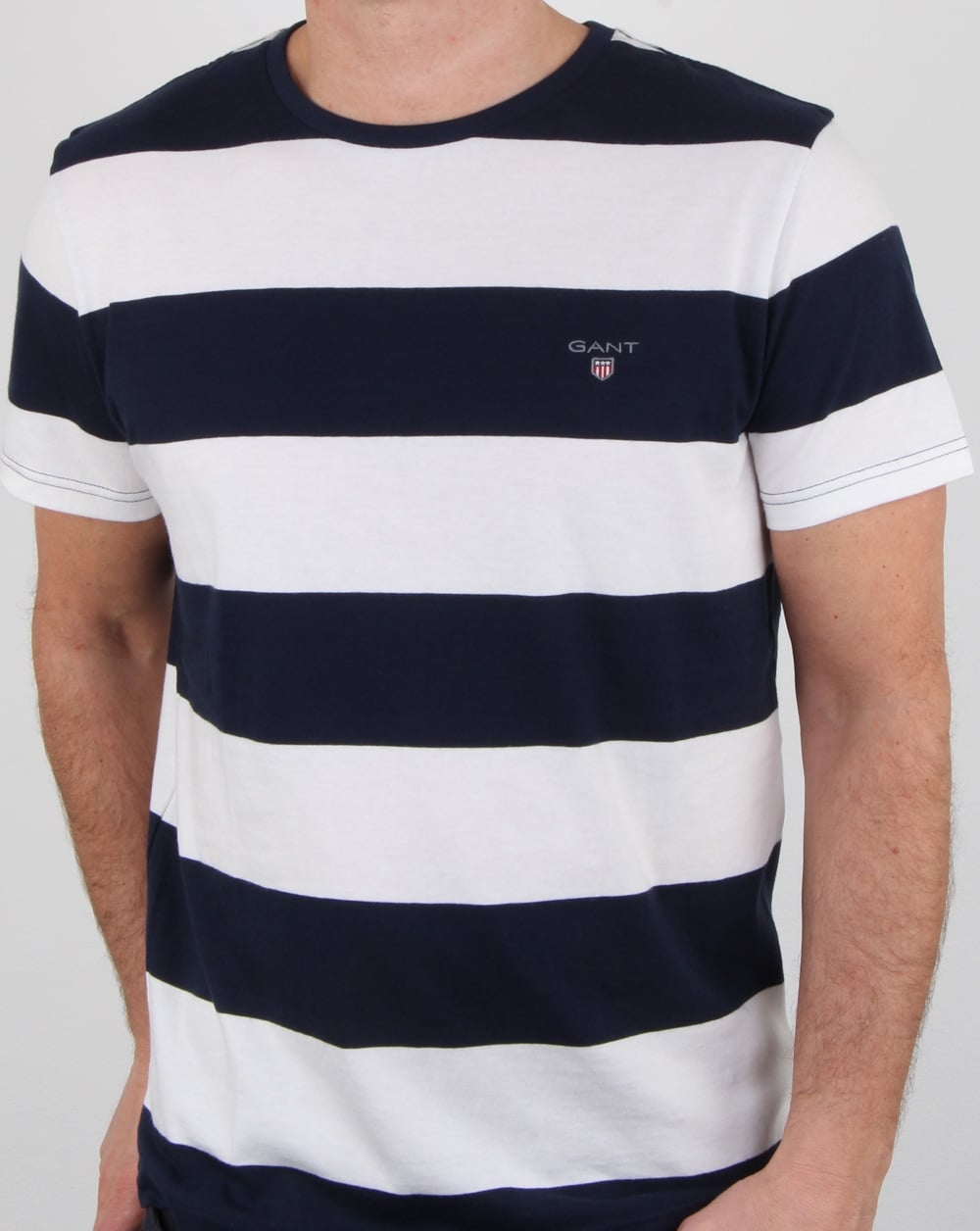 Gant Barstripe T Shirt Eggshell