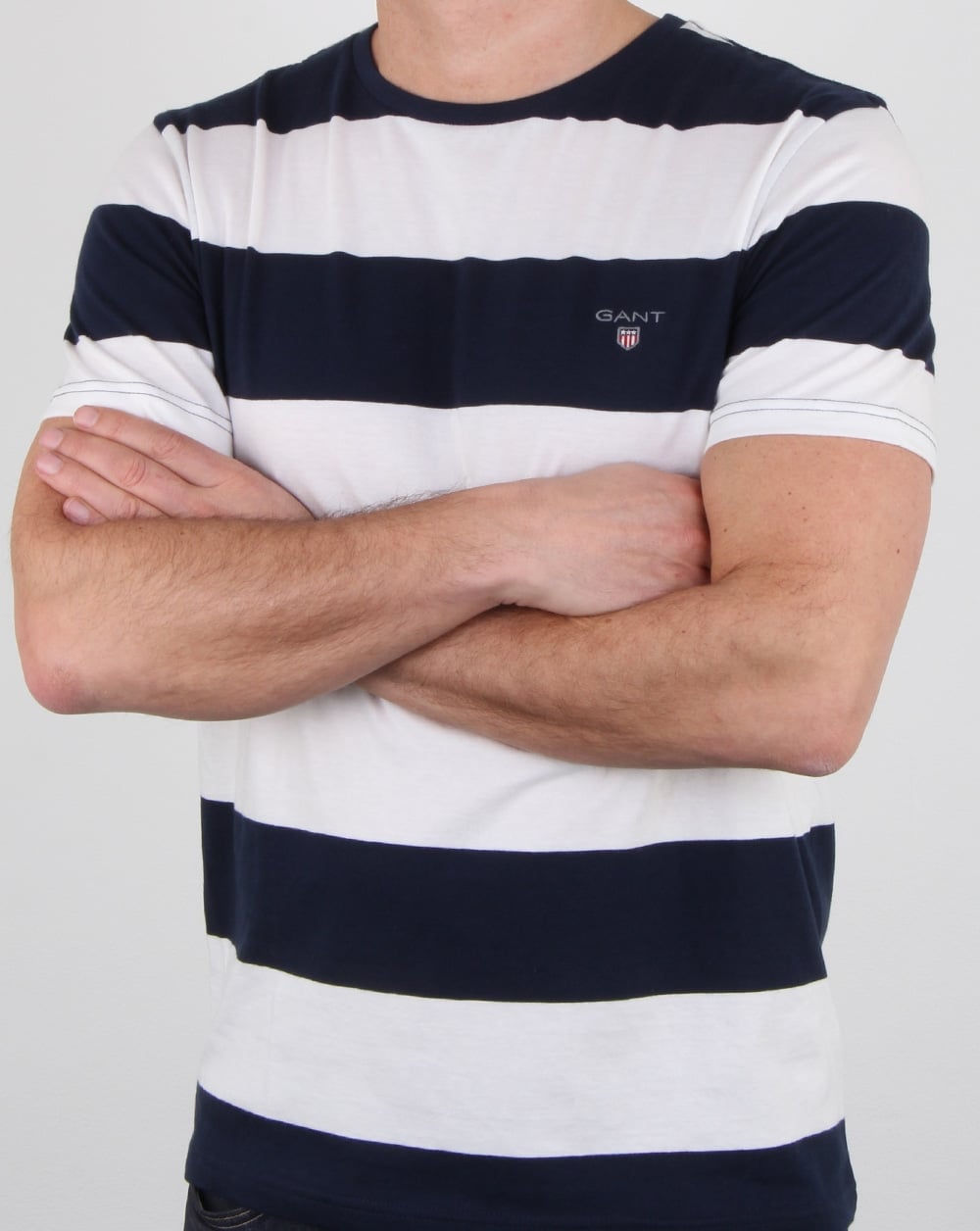 Gant Barstripe T Shirt Eggshell