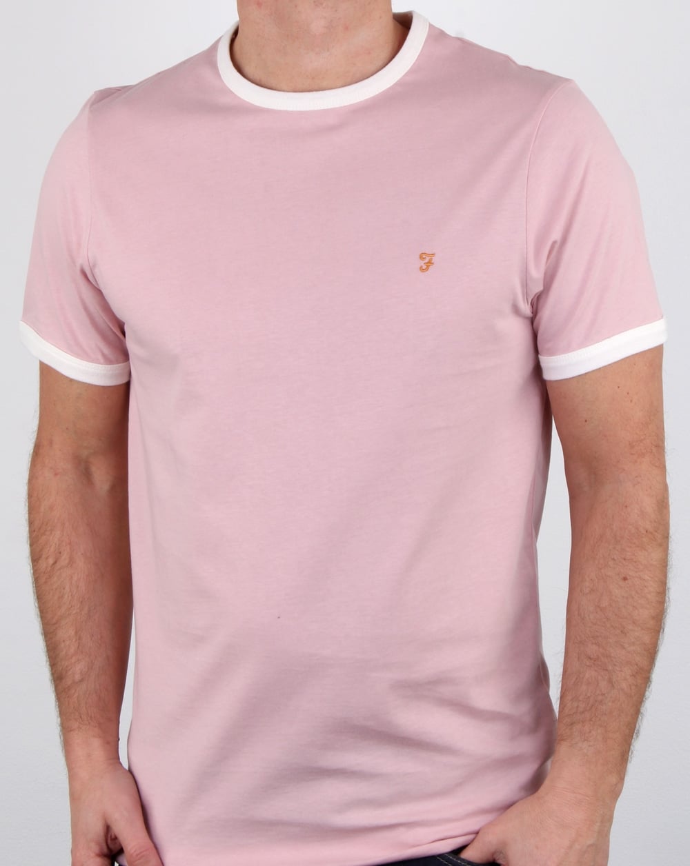 Farah Groves Ringer T Shirt Rose
