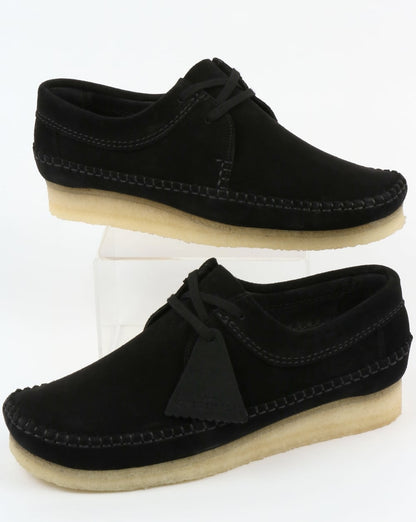 Clarks Originals Weaver Suede Shoes Black