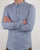 Farah Chramer Grandad Shirt Blue Marl