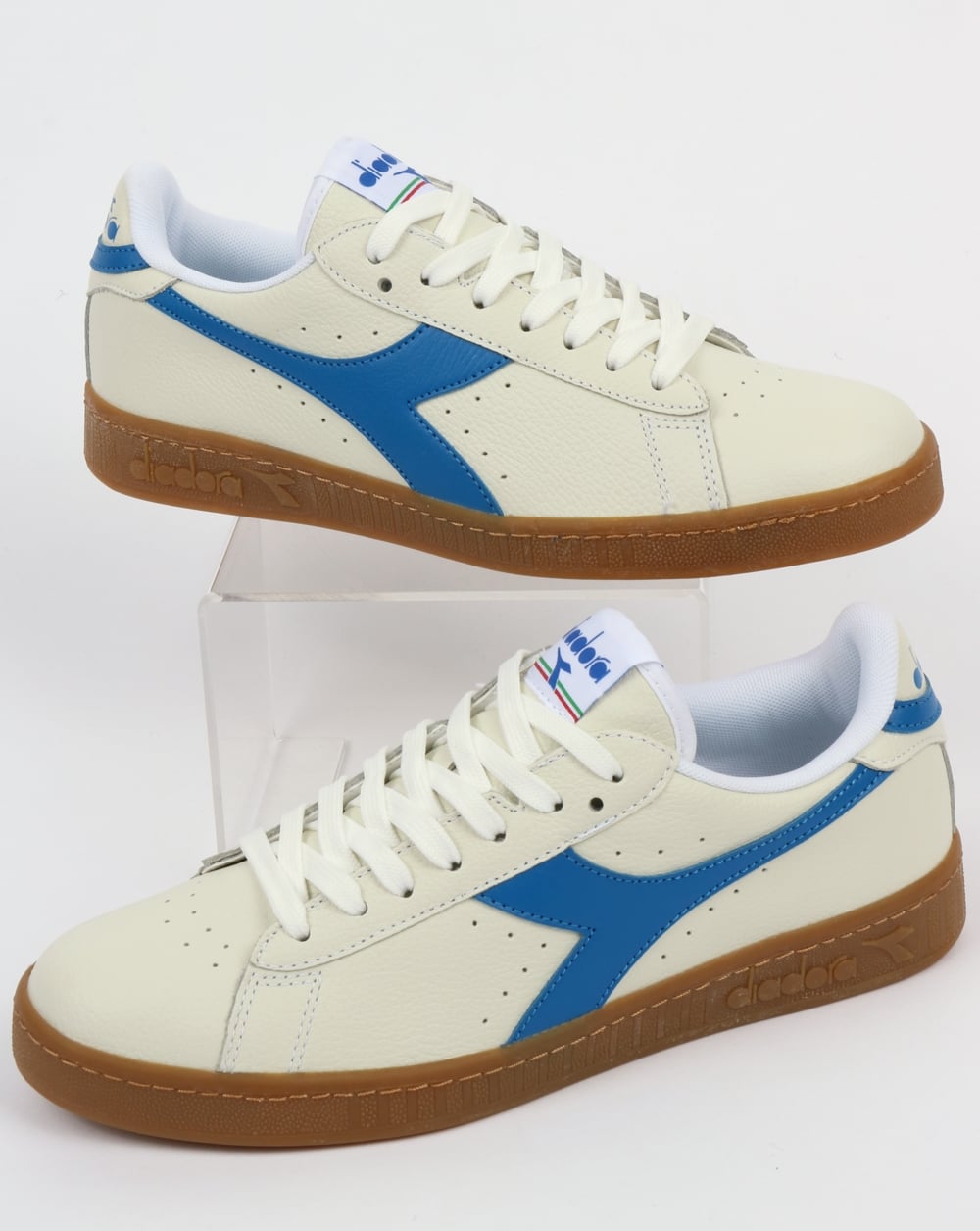 Diadora Game L Low Trainers White/Imperial Blue