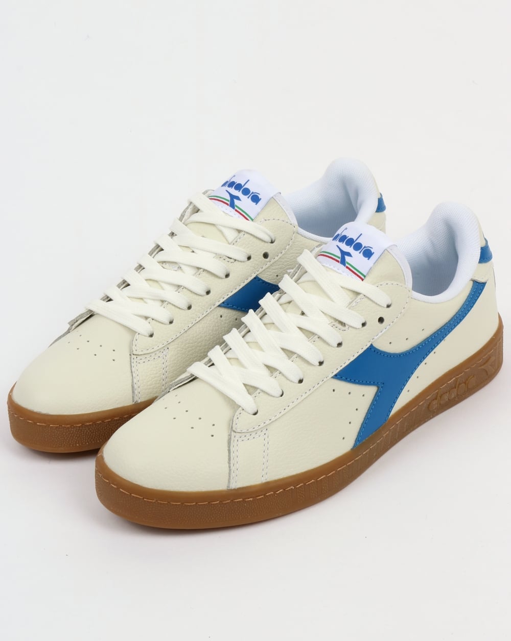 Diadora Game L Low Trainers White/Imperial Blue