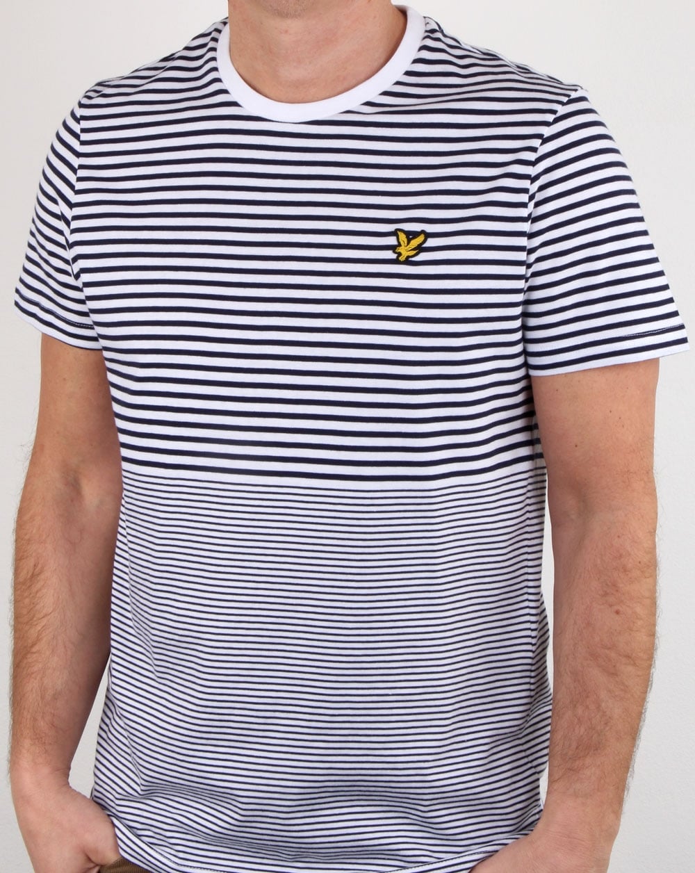 Lyle And Scott Stripe T Shirt Navy