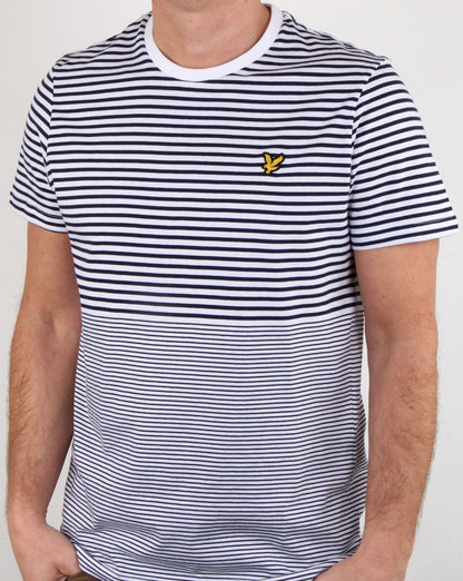 Lyle And Scott Stripe T Shirt Navy