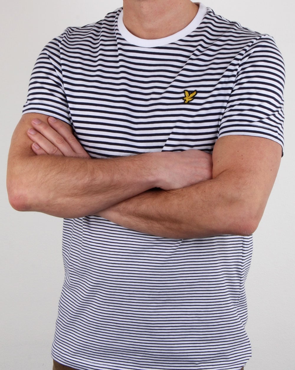 Lyle And Scott Stripe T Shirt Navy