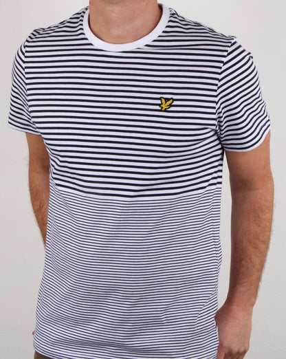 Lyle And Scott Stripe T Shirt Navy