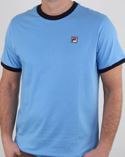 Fila Vintage Ringer T Shirt Lake Blue/navy