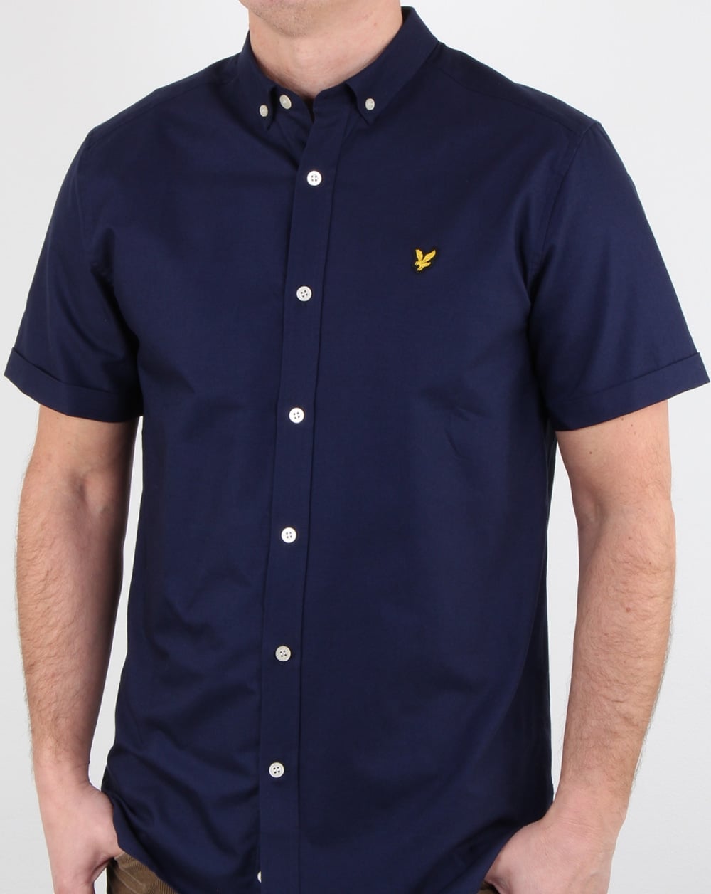 Lyle And Scott Short Sleeve Oxford Shirt Navy