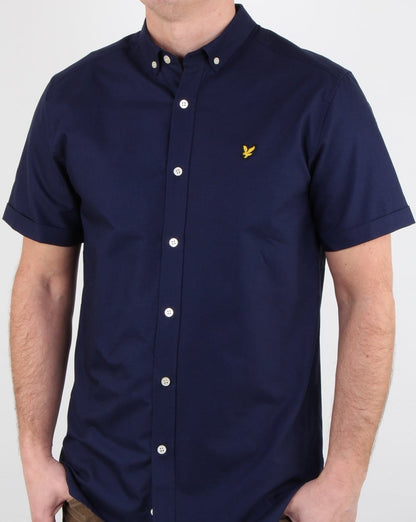 Lyle And Scott Short Sleeve Oxford Shirt Navy