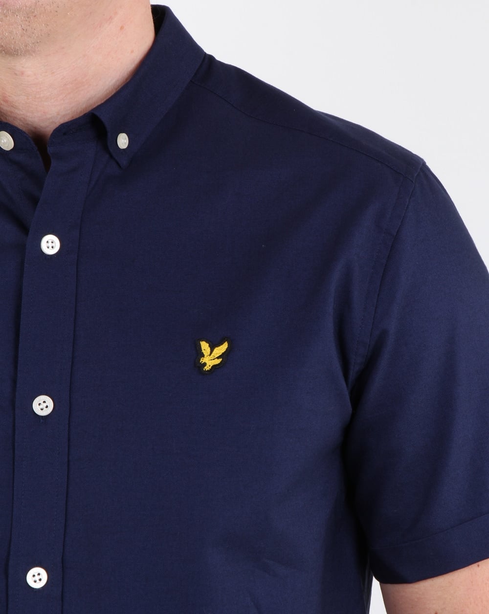Lyle And Scott Short Sleeve Oxford Shirt Navy