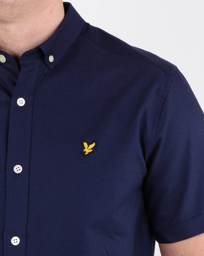 Lyle And Scott Short Sleeve Oxford Shirt Navy