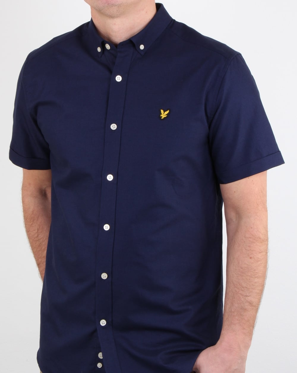Lyle And Scott Short Sleeve Oxford Shirt Navy