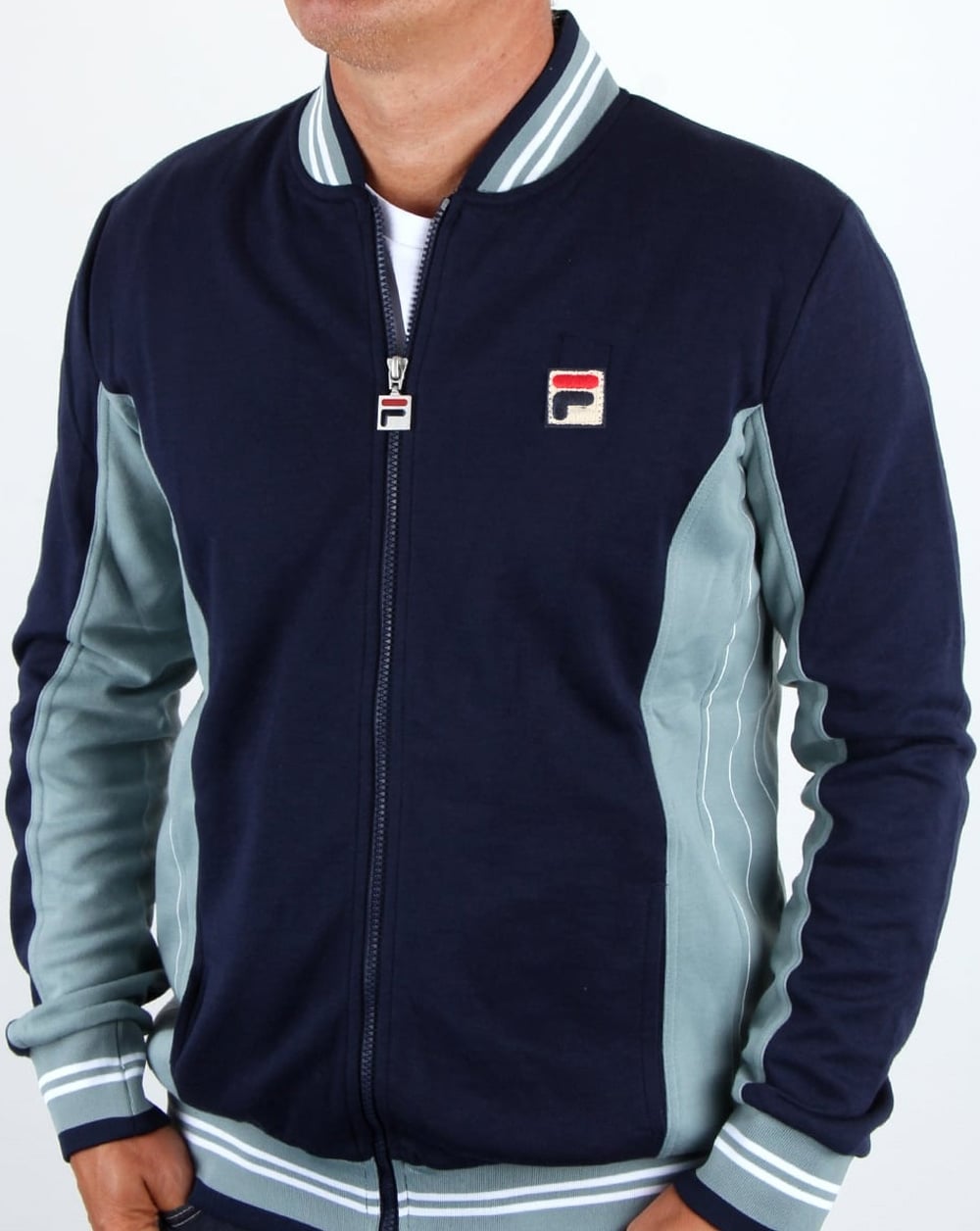 Fila Vintage Settanta Pro F badge Track Top Navy/Steel