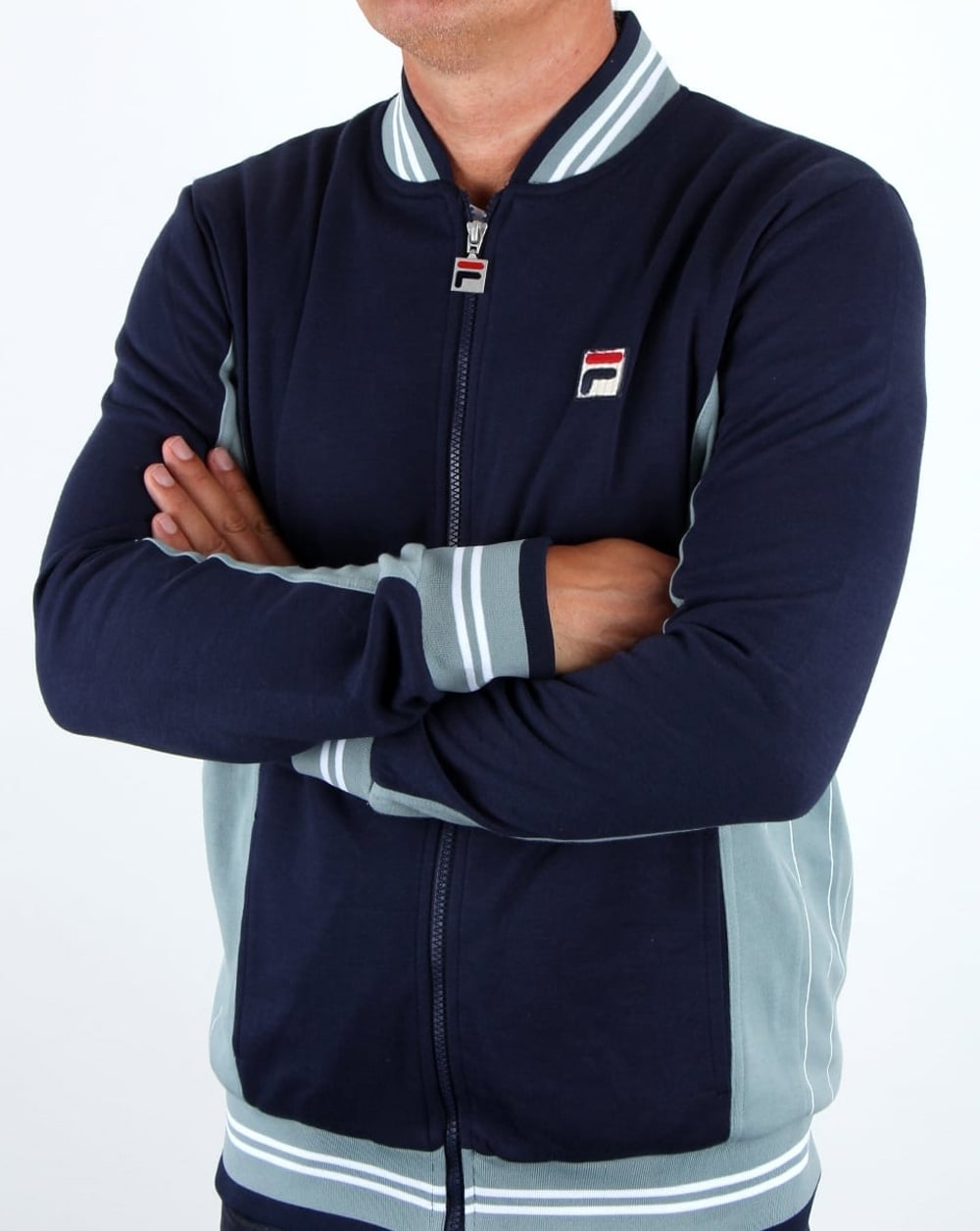 Fila Vintage Settanta Pro F badge Track Top Navy/Steel