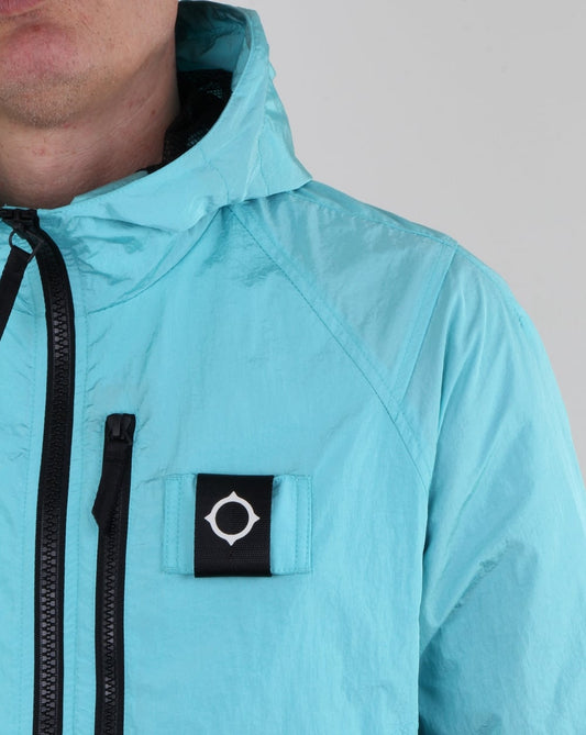 Ma.Strum Ma.strum Pegasus Crystal Nylon Jacket Pale Turquoise