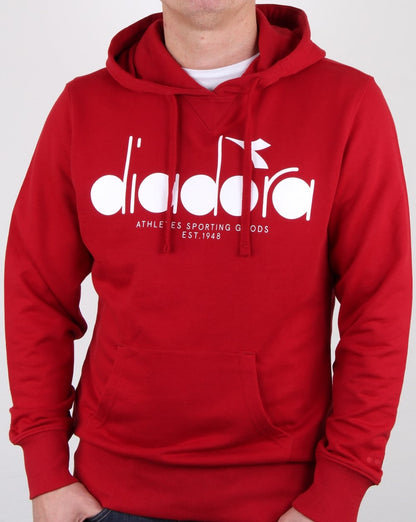 Diadora Logo Hoodie Red