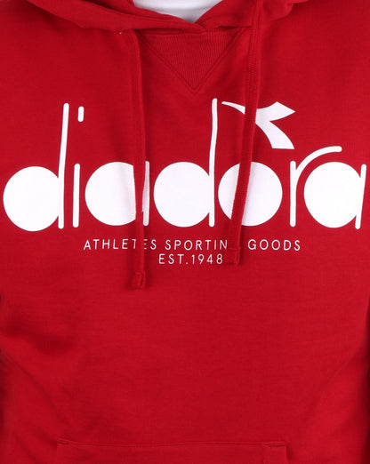 Diadora Logo Hoodie Red
