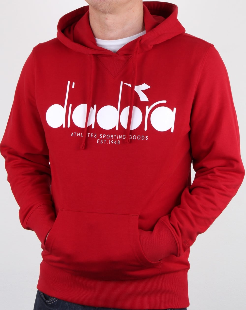 Diadora Logo Hoodie Red
