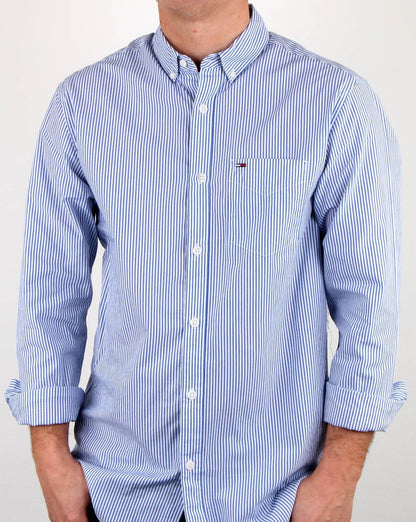 Tommy Hilfiger Classic Stripe Shirt White Blue