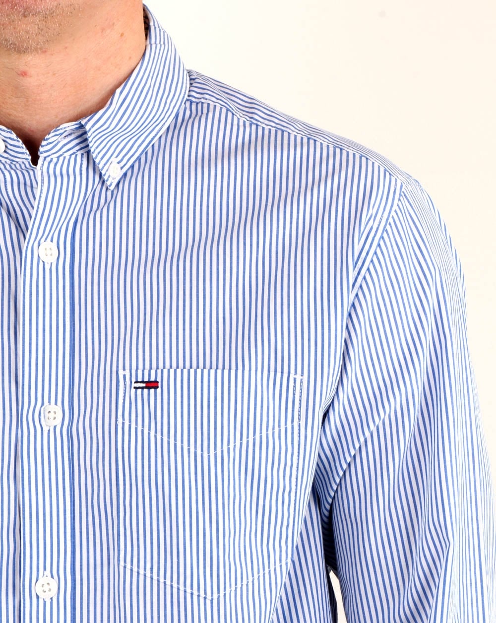 Tommy Hilfiger Classic Stripe Shirt White Blue