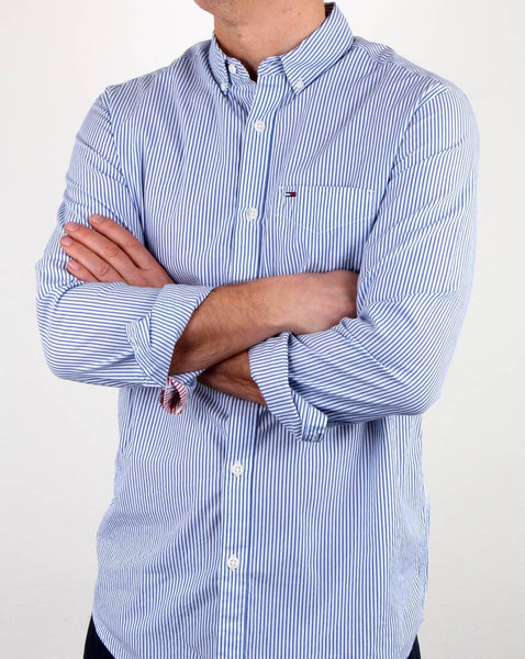 Tommy Hilfiger Classic Stripe Shirt White Blue