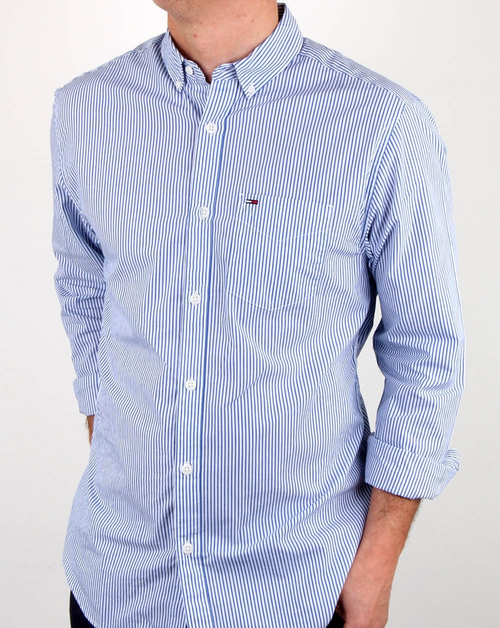 Tommy Hilfiger Classic Stripe Shirt White Blue