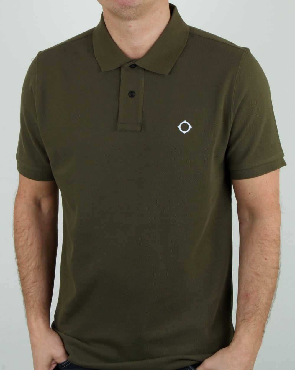 Ma.strum Pique Icon Polo Shirt Light Khaki