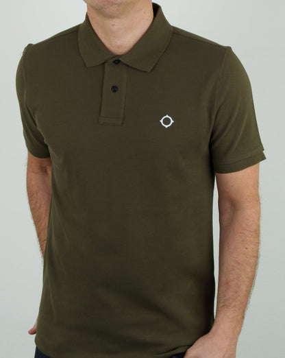 Ma.strum Pique Icon Polo Shirt Light Khaki