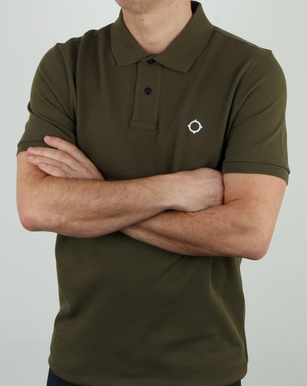 Ma.strum Pique Icon Polo Shirt Light Khaki