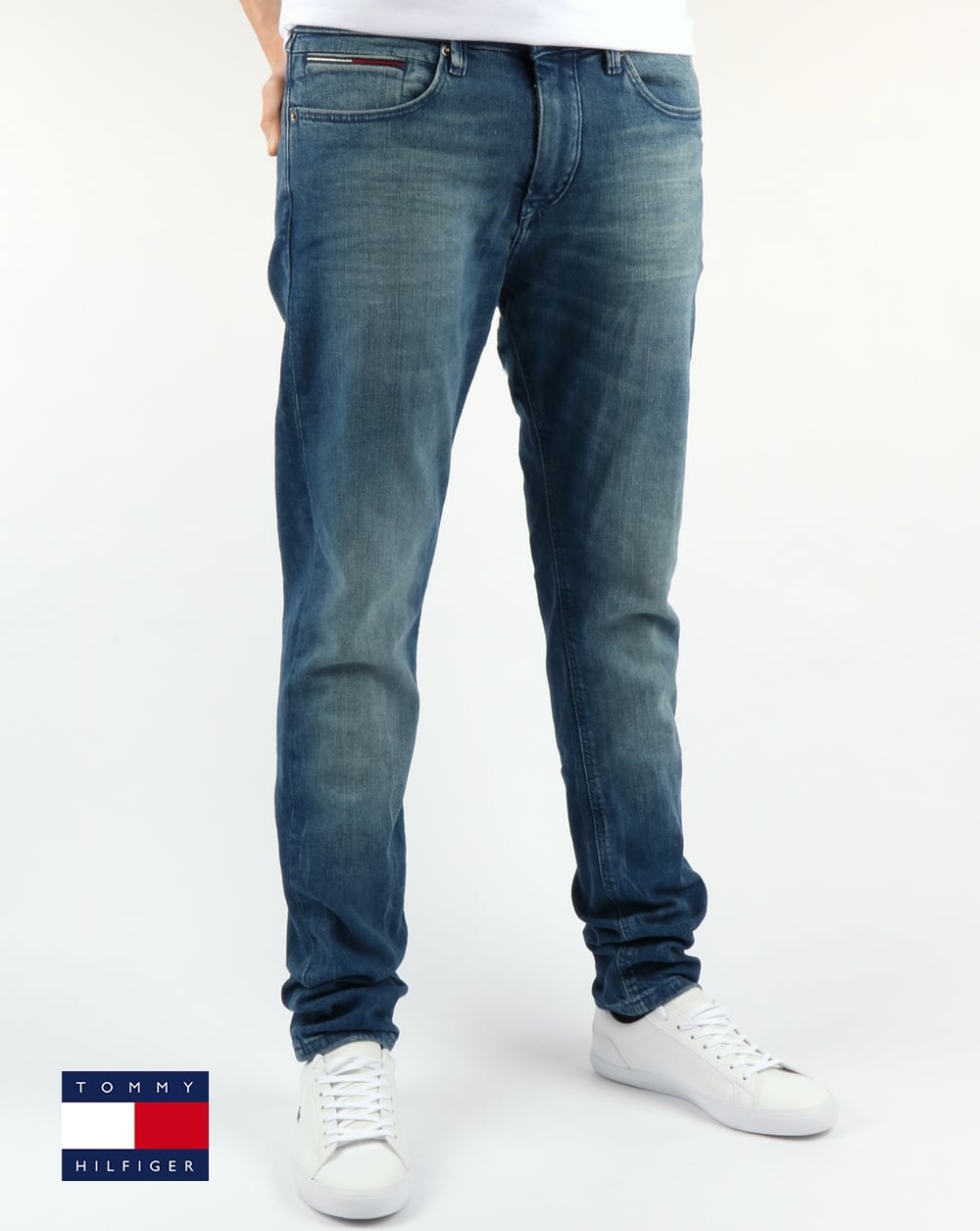 Tommy Hilfiger Steve Slim Tapered Fit Jeans Berry Mid Blue Comfort